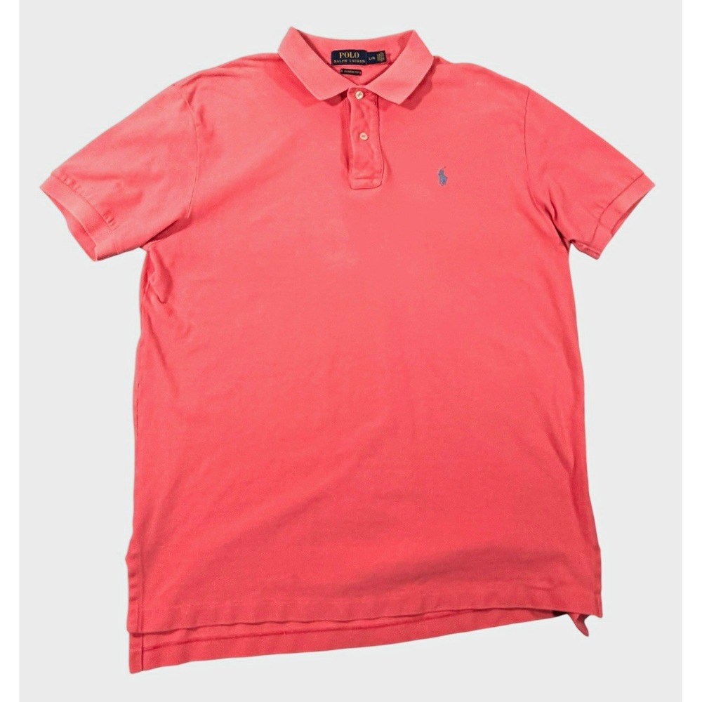 Polo Ralph Lauren Classic Fit Men's L Pink Short Sleeve Solid Logo Polo Shirt